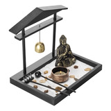 Mygift Mini Zen Sand Garden Set Con Estatua De Buda, Campana