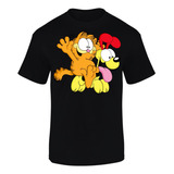 Camiseta Manga Corta Garfield Y Odie Series Black