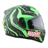 Casco Edge Integral Marvel Hulk Mate Certificado Dot