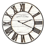 Reloj Pared 47cm Metal/madera Vintage Retro Rustico 