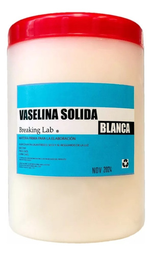 Vaselina Sólida Blanca 1 Kg Tatuajes Masajes Calidad X 1000g