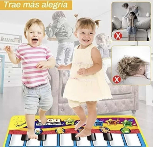 Alfombrilla Piano Musicales 13 Teclas Para Niños De 72x28 Cm