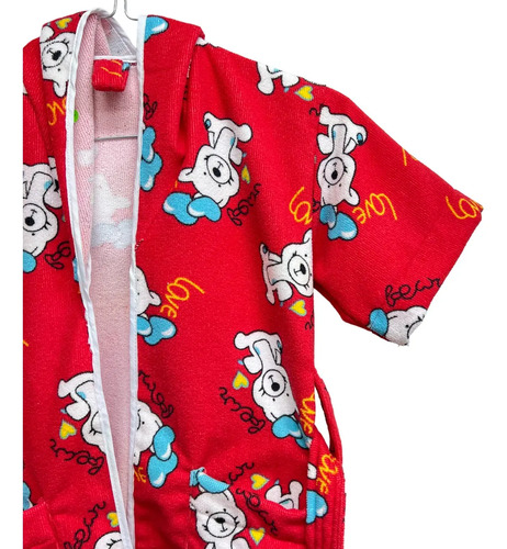 Bata De Baño Niños Ositos - Suave, Divertida Y Con Gorro