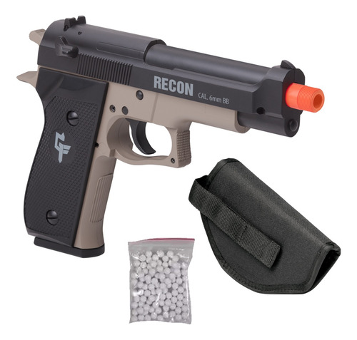 Pistola Airsoft Game Face Recon Resorte Cal. 6mm Con Funda