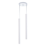 Pendente Luminária Tubo Branco 50 Cm - Duplo