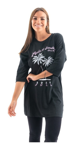 Remera Roxy Sweet Jane Boyfriend Tee Mujer Oversize Remeron