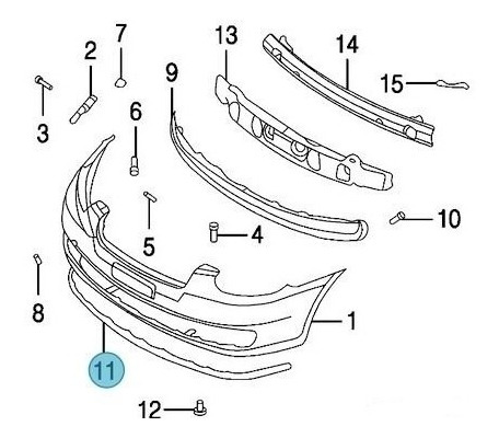 Moldura Parachoque Delantera / Trasera Elantra - Original Foto 2