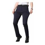 Pantalones De Seda De Hielo Para Hombre, Antiarrugas Recto