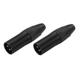 Neutrik® Nc3mxx® 2 Conectores Xlr Negro Macho Nuevo 