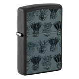 Encendedor Zippo Harley-davidson Black Light Logo Black Ligh