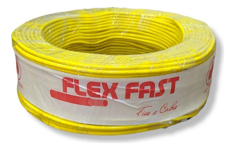 Fio Elétrico Cabo Flexível 1,5mm Vermelho Rolo 50metros 750v Cor Da Cobertura Amarelo