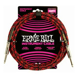 Ernie Ball P06394 10  Braided Straight Straight Inst Cable