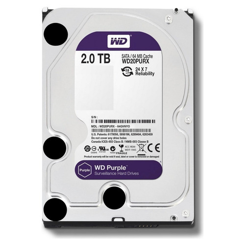 Hd 2 Tb Wd Purple Próprio Para Dvr Intelbras Luxvision Etc