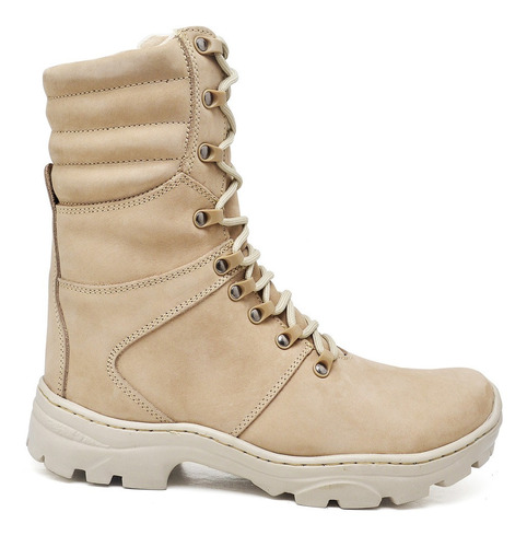 Coturno Militar Masculina Casual Bota Tática Exército Couro