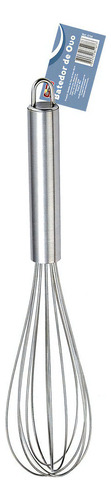 Batedor De Ovos Fouet Profissional Prateado De Aço Inox 30cm