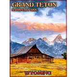 Placa Metálica Vintage Parque Nacional Grand Teton - 8x12 