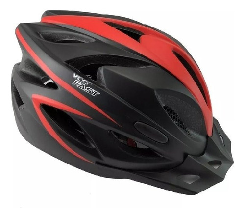 Casco Bicicleta Ciclismo Viper Fast Adulto Mountain Bike Color Negro/rojo Viper Talle M