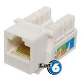 100 Jack Rj45 Cat6 Conector Hembra Utp Blanco Xcase Fluke 