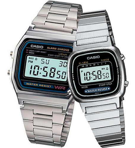 Reloj Casio Retro Vintage Clásico A158 + La670 Pareja Regalo