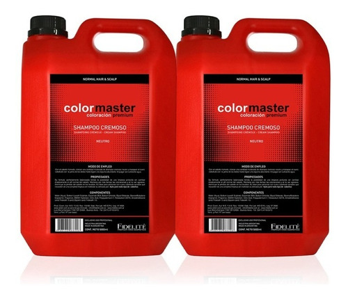 Shampoo Cremoso Neutro Ph 6,5 5l Fidelite Colormaster Kit