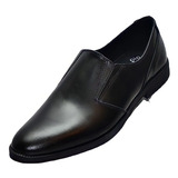 Zapatos Vestir Niño Negro Elastico Cuero Goma Pianino Risso 