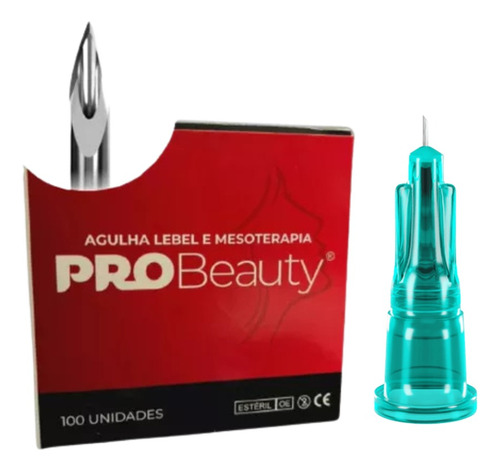 Agulha Lebel E Mesoterapia 32 G X 0,23mm X 4mm C/100 Beauty 