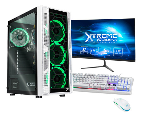 Xtreme Pc Gaming Computadora Intel Core I7 12700 16gb Ssd 1tb Monitor 27 Wifi White