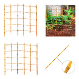 Suporte Jardim Vertical De Bambu De Chão 90x95 Tutor De 45cm