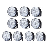 Kit 10 Faros 9 Leds Luz Auxiliar Reflector Accesorio Moto 