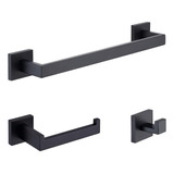 Qmw3 Stainless Steel Towel Rack 3-piece Set Black, Acry...