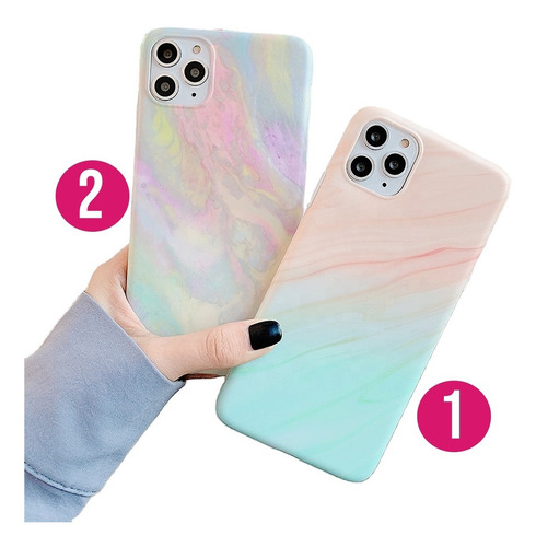 Funda Case Diseño Marmol Tpu Para iPhone 11 /pro/max Y 12