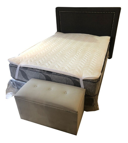 Pillow Desmontable Queen 190x160 Matelaseado Oferta 