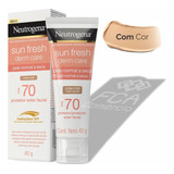 Protetor Solar Facial Neutrogena Sun Dry Skin Fps70 Com Cor