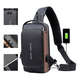 Mochila Crossbody Multifuncional Para Hombres Con Toma Usb