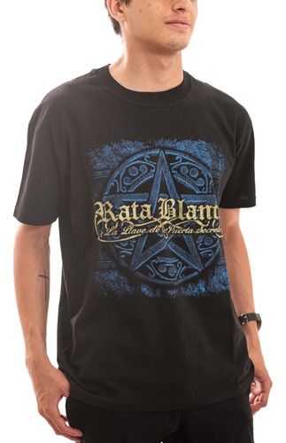 Remera Rata Blanca La Llave Algodón Laser Rock