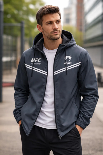 Ufcvenum Chaqueta A Prueba De Viento Con Capucha