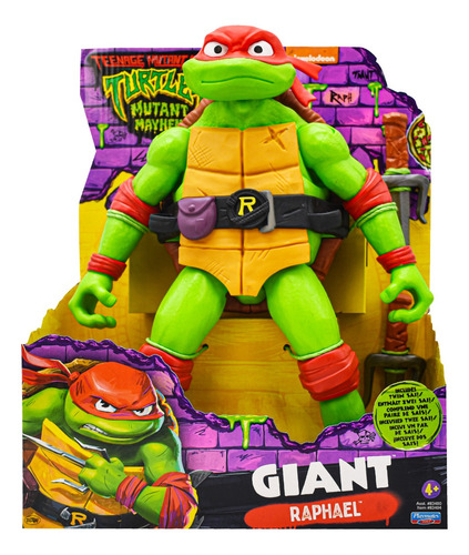 Tortugas Ninja Mutant Mayhem Raphael Gigante 30cm Playmates
