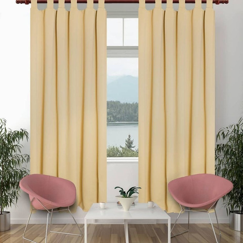 Juego De Cortinas C/presillas Tropical Mecanico Oferta!!