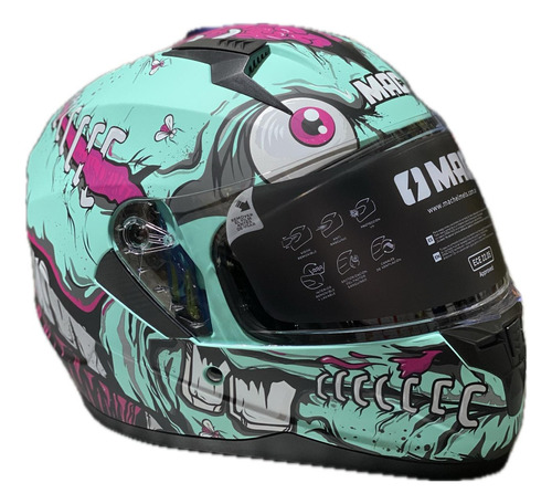 Casco Mac Bass M67 Croc Zombi No Vertigo No Nolan No Axxis