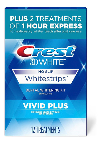 24 X Crest 3d Whitestrips Kit Blanqueador Dental Vivid Plus