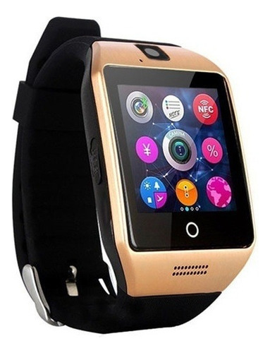 Nfc Bluetooth Smart Watch Hombres Q18 Con Cámara Facebook-or