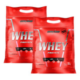 Kit 2x Nutri Whey Protein Refil 900g - Combo Integral Medica Sabor Morango