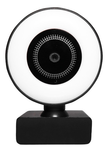 Webcam 2k Full Hd Com Ring Light Touch E Microfone W300 Oex Cor Preto