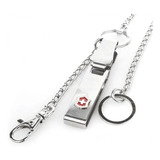 Llavero Multiclip Dos Cadenas Victorinox 4.1860 Cinturon Color Plateado