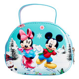 Bolso Pequeño Plastificado Infantil Diseño Minnie Brillante