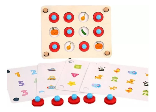 Brinquedo Memória Madeira Vários Temas Montessori