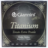 3 Jogos De Corda Giannini Titanium Violão Nylon Extra Pesada