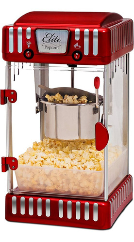 Máquina P/ Hacer Popcorns Elite Gourmet, Estilo Retro, 300w