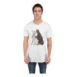 Playera Perro Tattoo/ Dalmata Doberman/ Caballero Dama