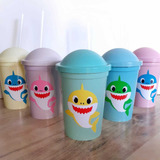 Vaso Plastico Souvenir Baby Shark Personalizado(12 Unidades)